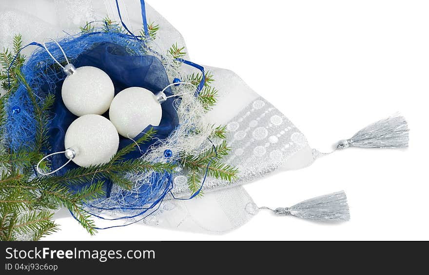 Christmas decoration  on the white background. Christmas decoration  on the white background