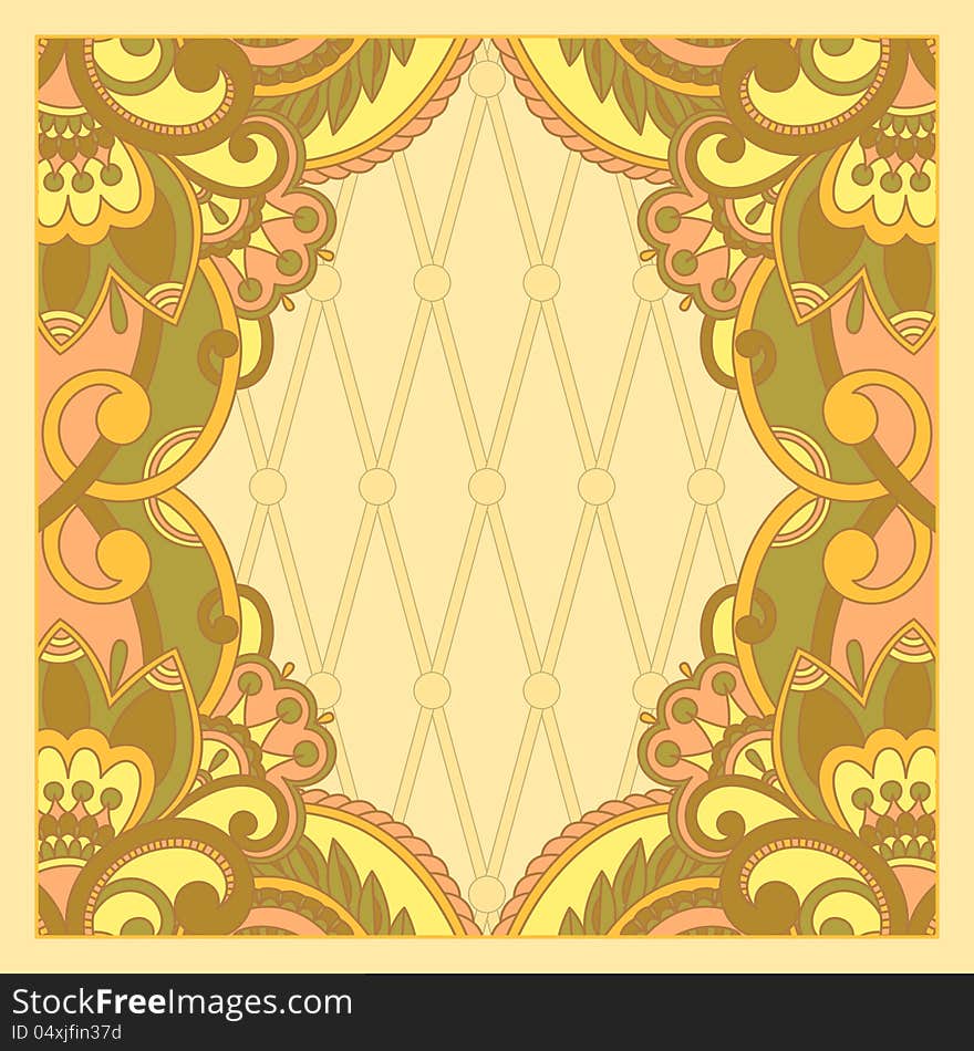 Vector illustration with vintage pattern for greeting card. Vector illustration with vintage pattern for greeting card.