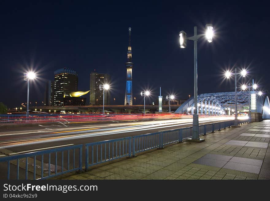 Tokyo sky tree is the world's tallest free-standing broadcasting tower ,it was finally decided on 634m