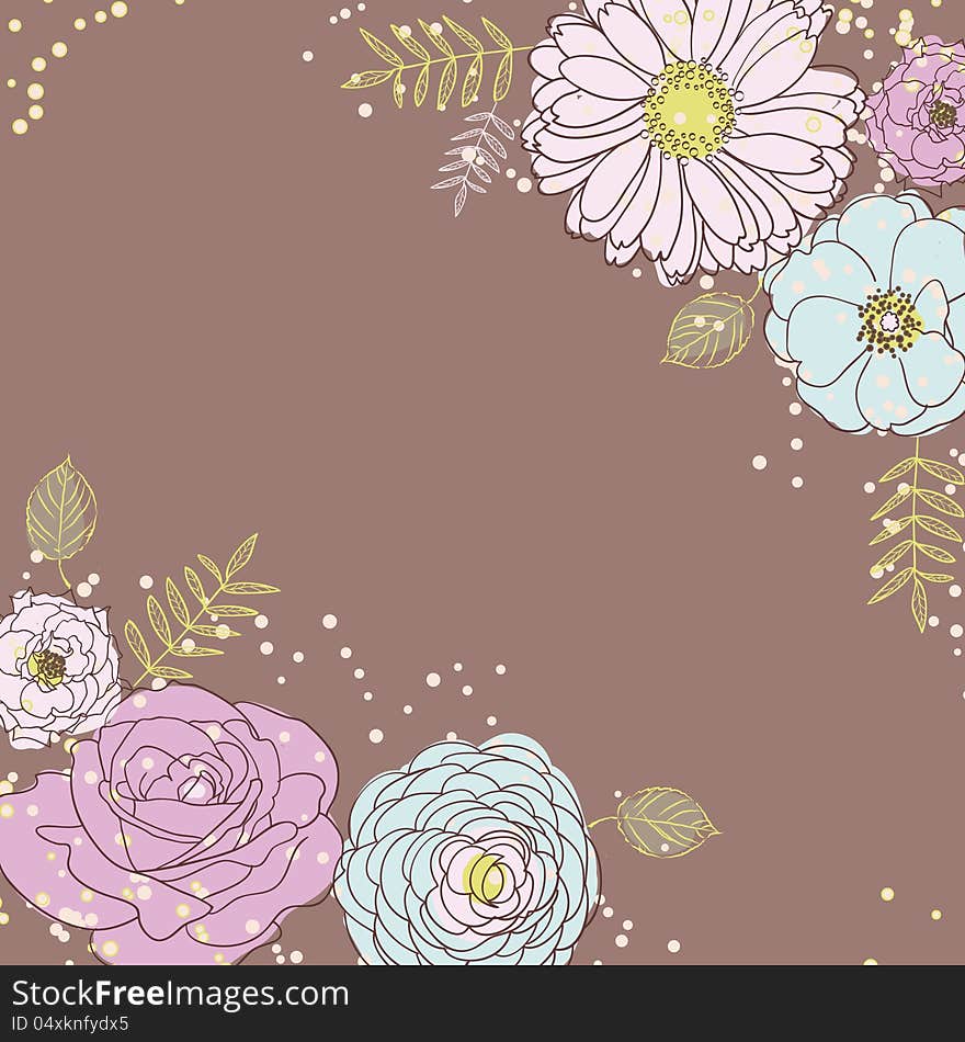 Background with flowers