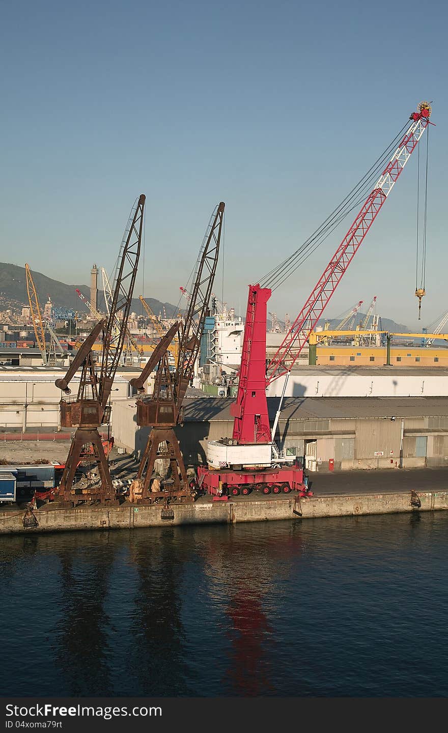 View of port of genova