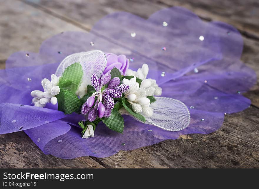 Wedding flower on table