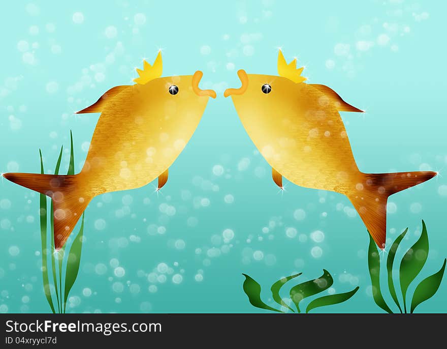 Two Golden Fishes