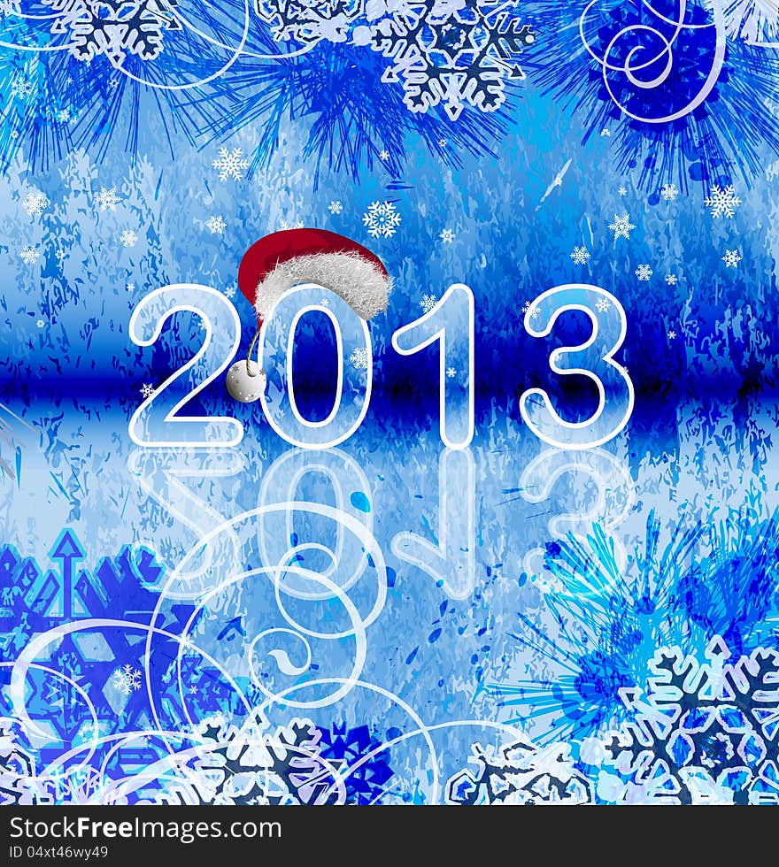 New year background. Raster version of illustration. New year background. Raster version of illustration.