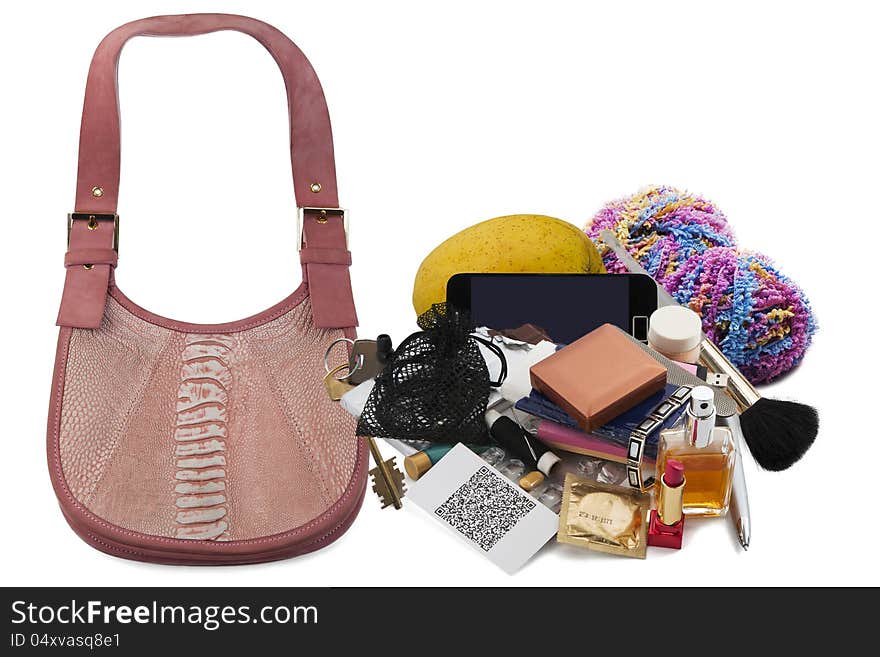 Contents of ladies  handbag