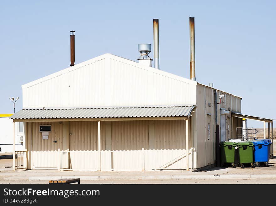 Modern boiler house on factory