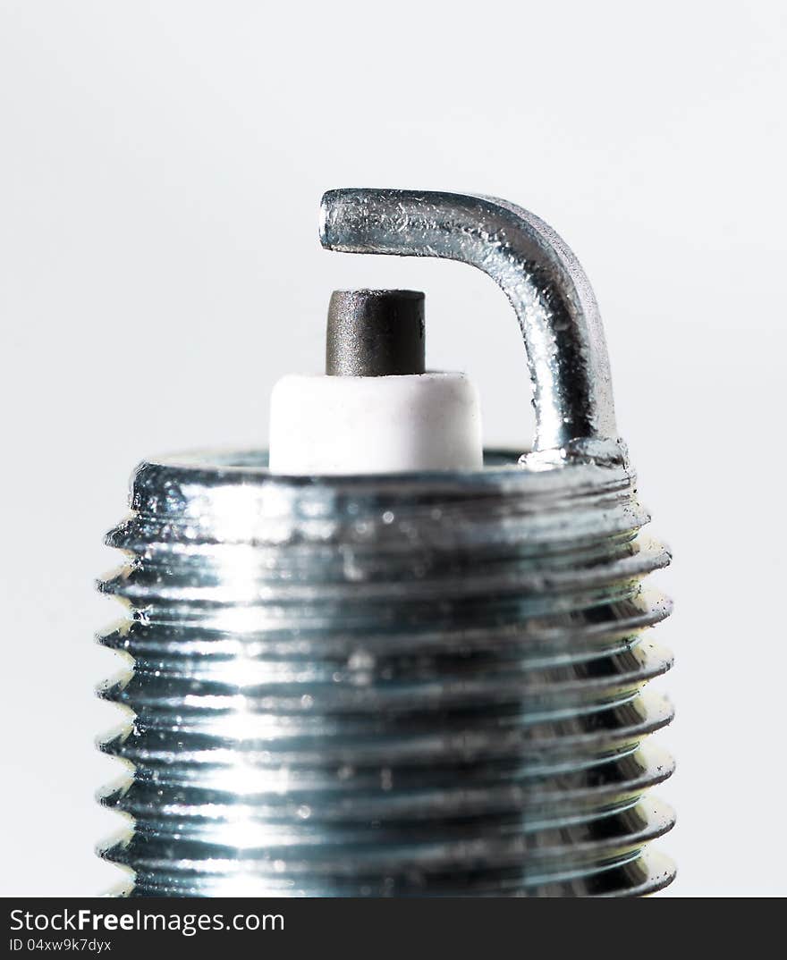 Spark plug macro (small depth of sharpness)