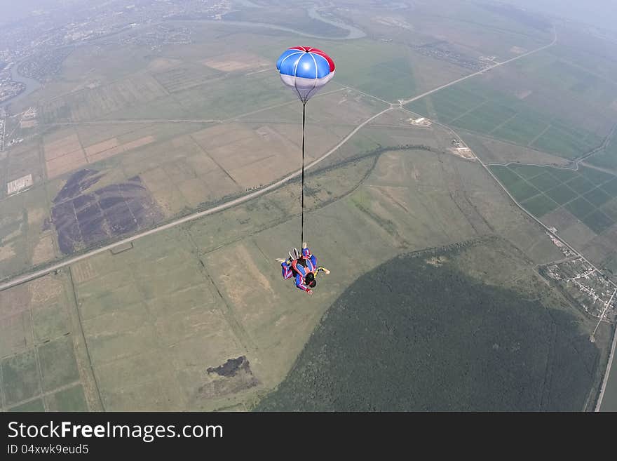 Skydiving photo. Tandem.