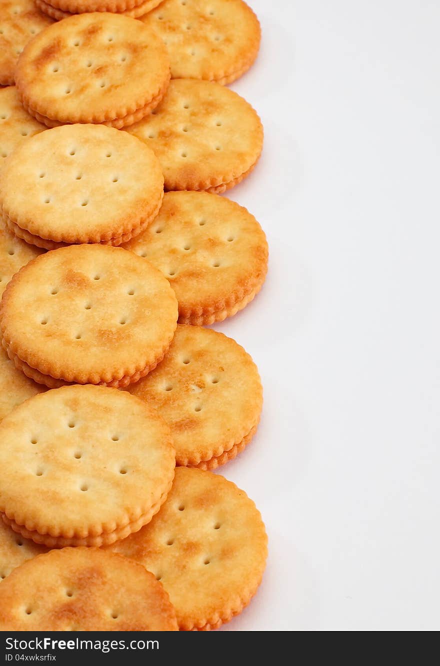 Cracker isolated on white background