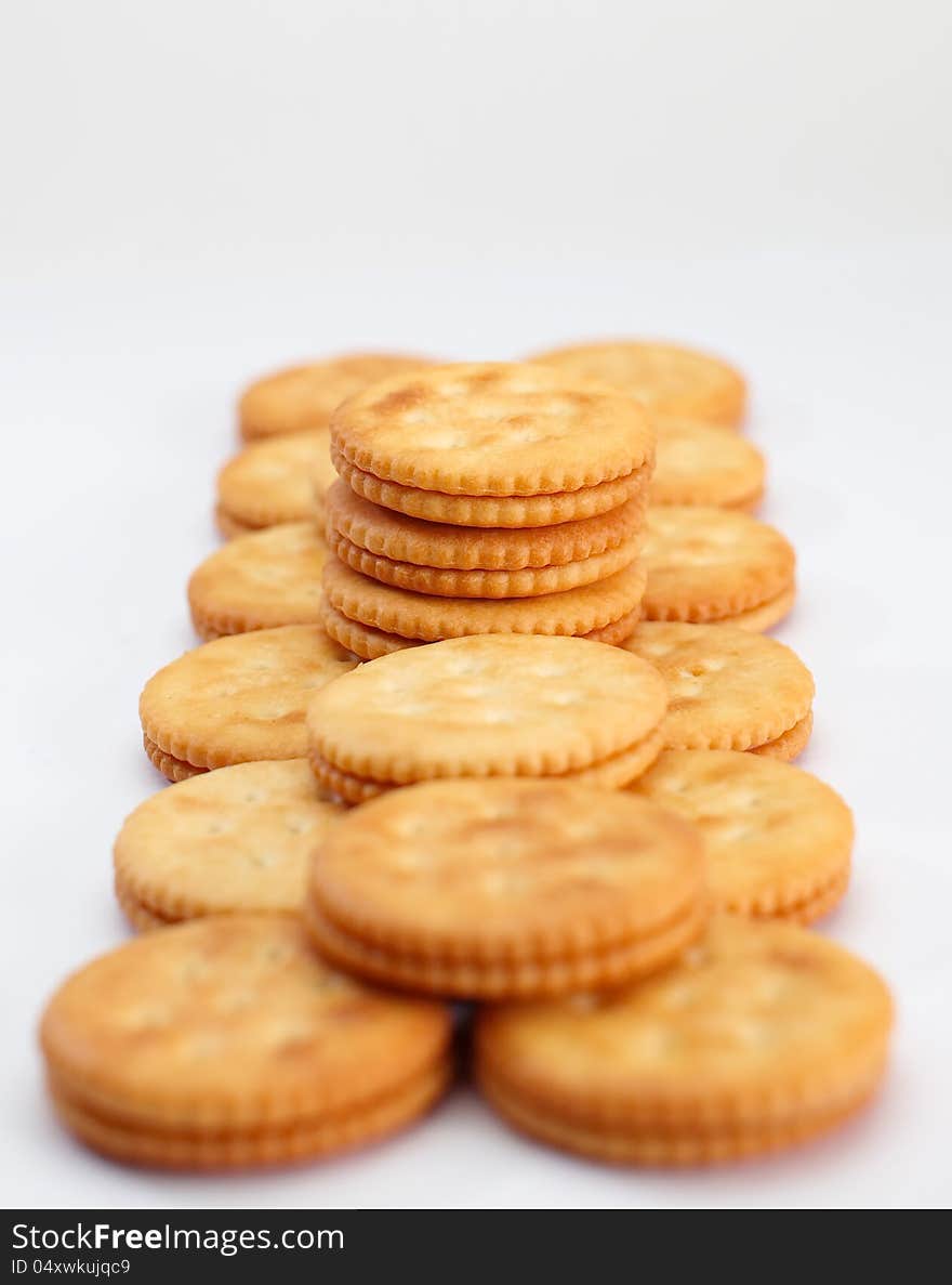 Cracker isolated on white background