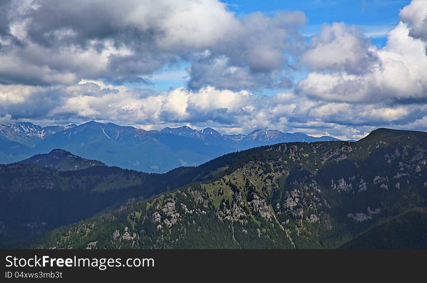 View from Chopok - Low Tatras mountains, Slovakia