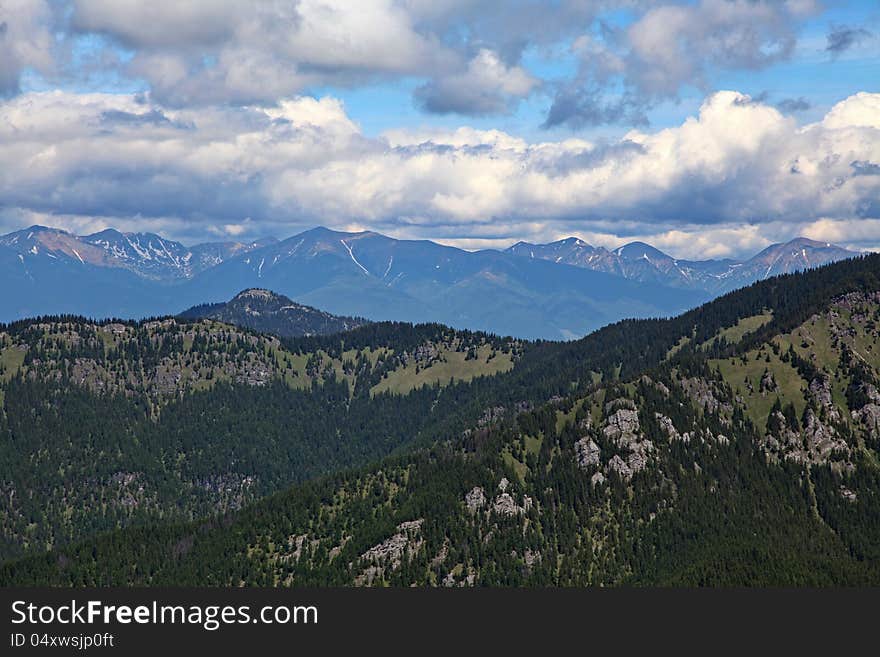 View from Chopok - Low Tatras mountains, Slovakia