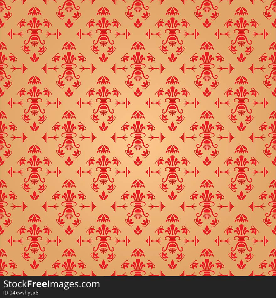 Wallpaper gold Vintage Floral retro. Wallpaper gold Vintage Floral retro