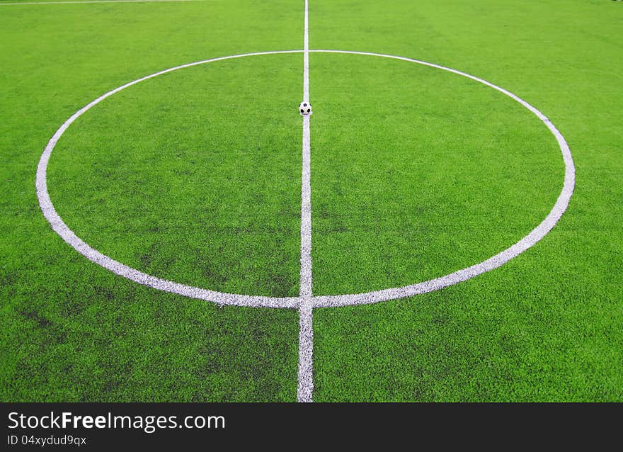 Soccer ball on green grass