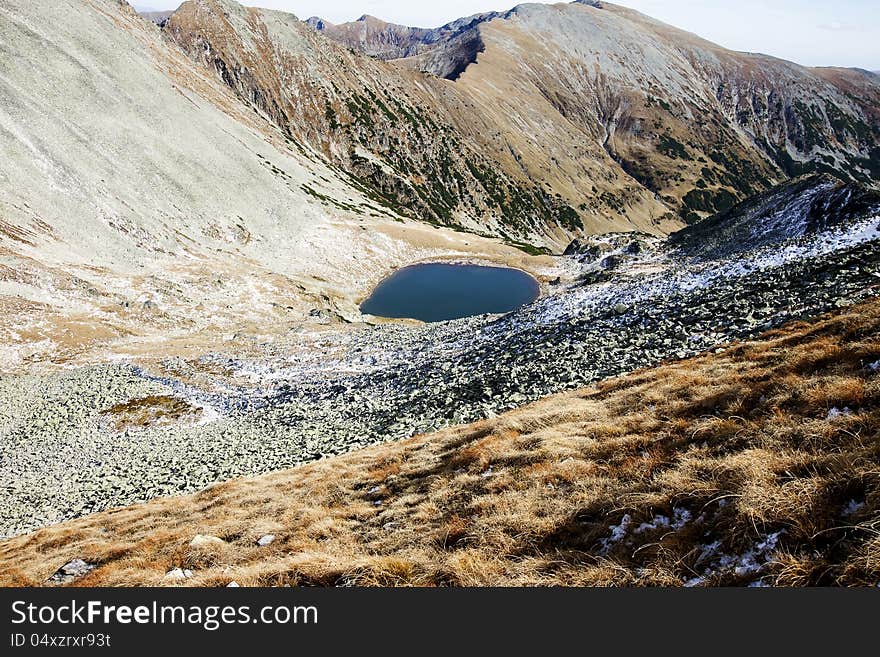 Bucura lake in Retezat mountains, Romania