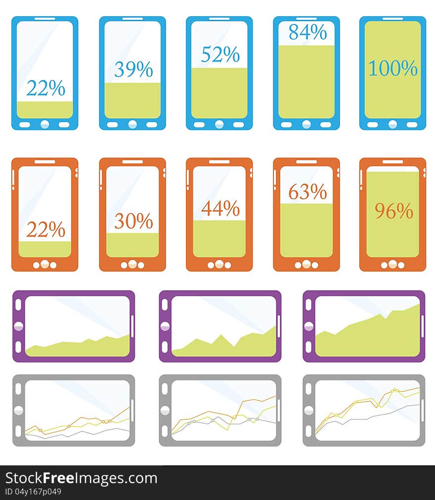 Smartphone chart ,info graphic . For web,print or application. Smartphone chart ,info graphic . For web,print or application.