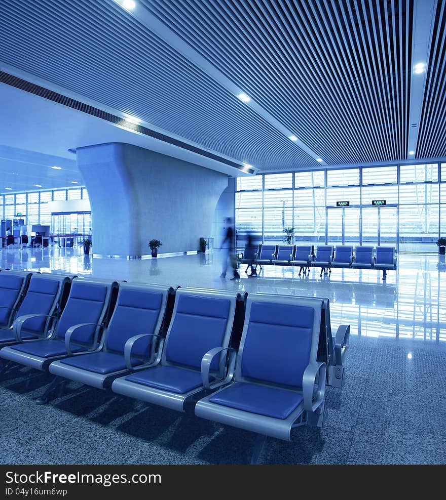 China's high-speed railway station waiting room. China's high-speed railway station waiting room