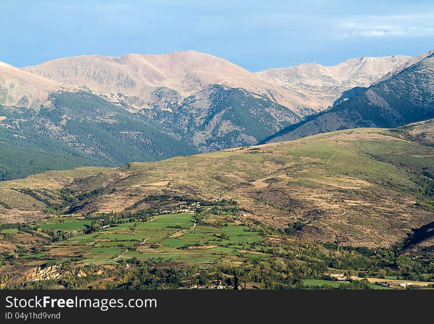 Landscape in Spain (Catalonia,Cerdana)