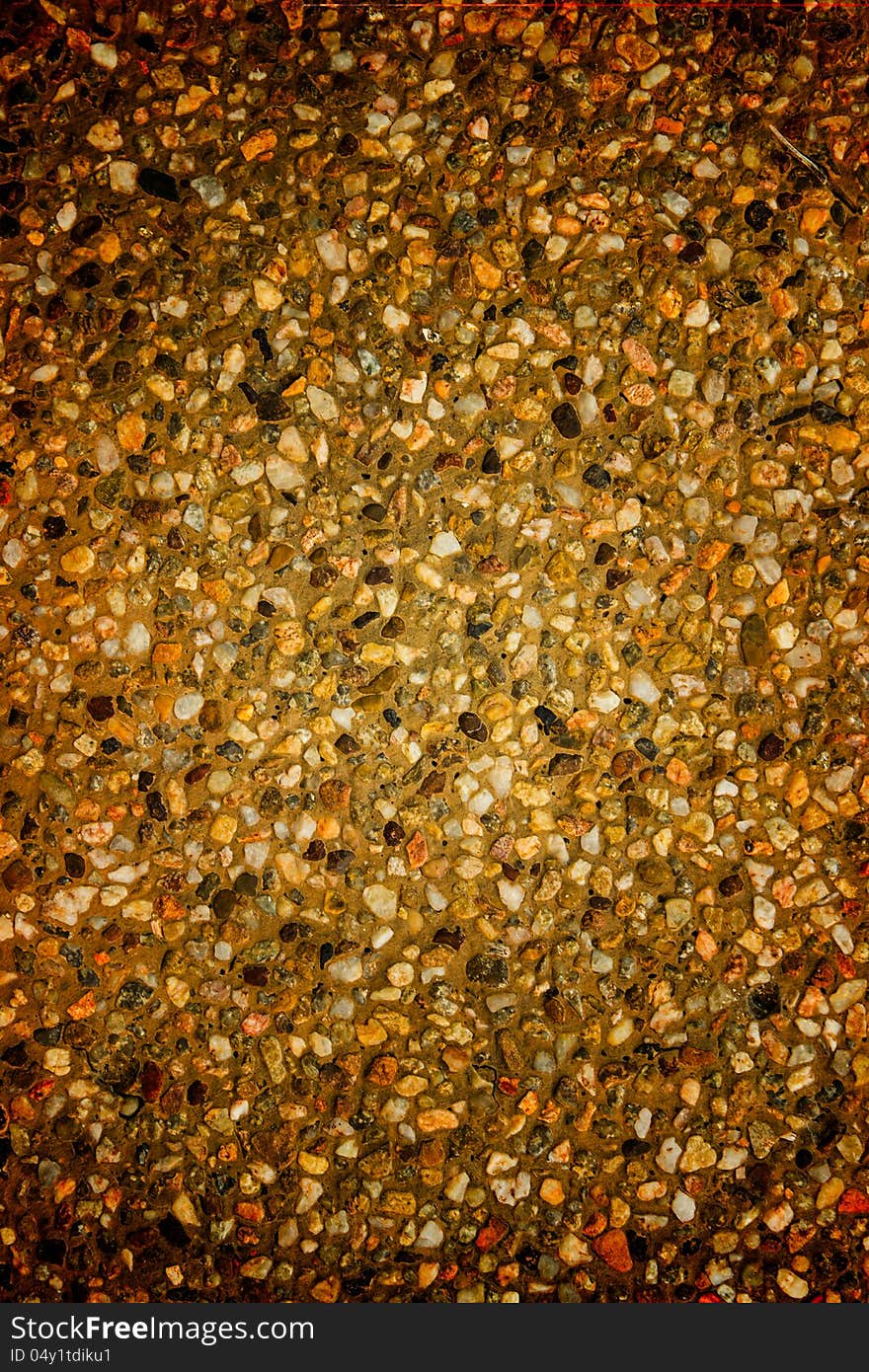 Texture of Gravel stone wall.