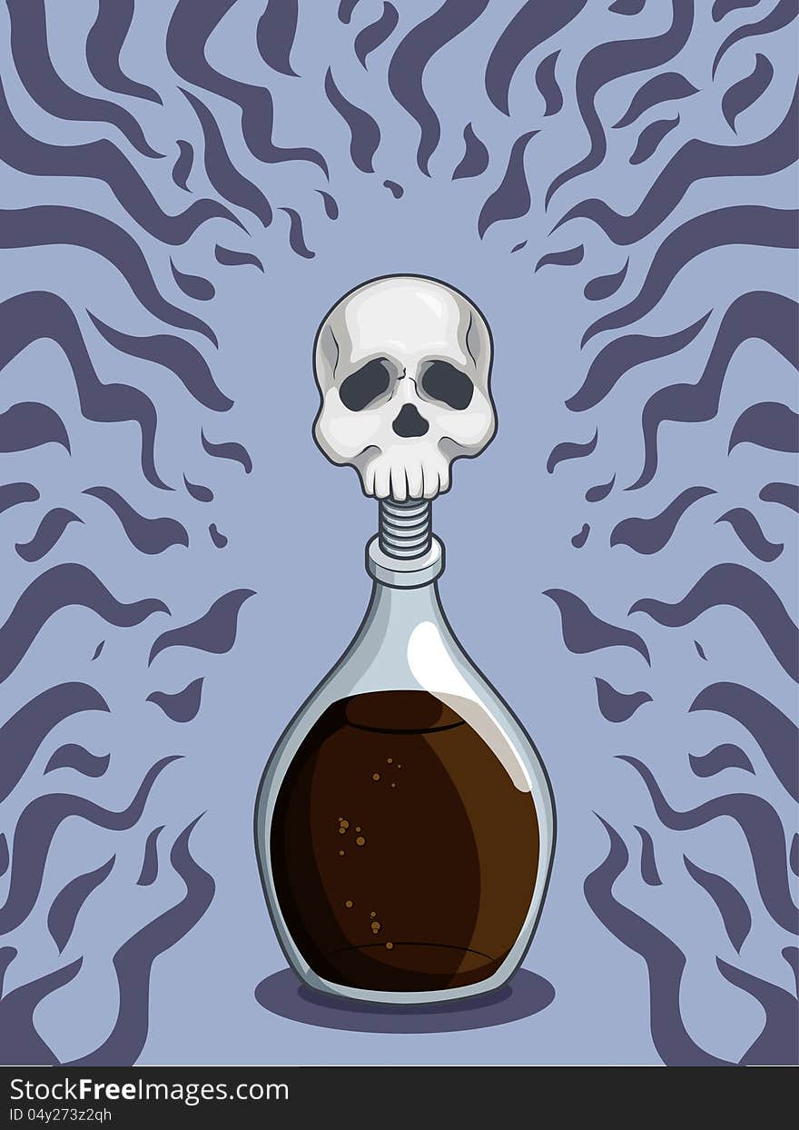 An isolated vector of a bottle of deathly poison. Good for many application, available as a Vector in EPS8 format that can be scaled to any size without loss of quality. The graphics elements are all can easily be moved or edited individually. An isolated vector of a bottle of deathly poison. Good for many application, available as a Vector in EPS8 format that can be scaled to any size without loss of quality. The graphics elements are all can easily be moved or edited individually.