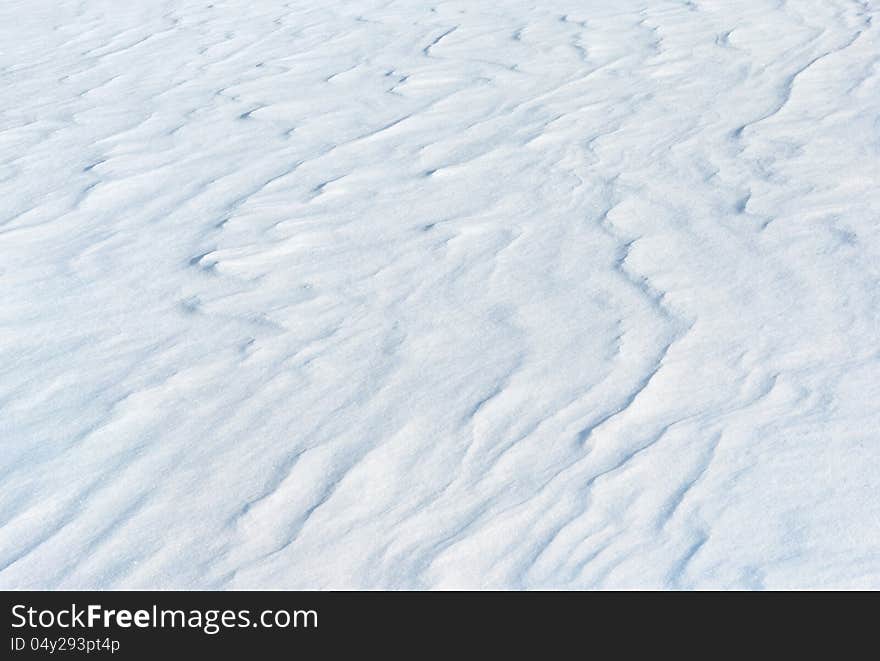 Snow surface created by a wind. Snow surface created by a wind