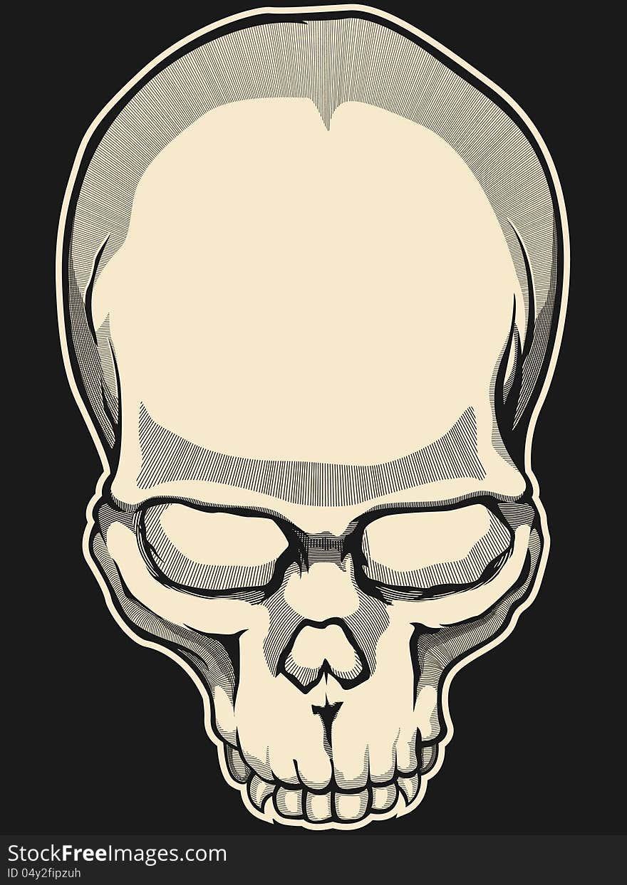 A vector image of a skull in vintage style. This vector is very good for design that needs skull element or vintage and grungy element. Available as a Vector in EPS8 format that can be scaled to any size without loss of quality. Good for many uses & application. Elements could be separated for further editing. Color easily changed. A vector image of a skull in vintage style. This vector is very good for design that needs skull element or vintage and grungy element. Available as a Vector in EPS8 format that can be scaled to any size without loss of quality. Good for many uses & application. Elements could be separated for further editing. Color easily changed.