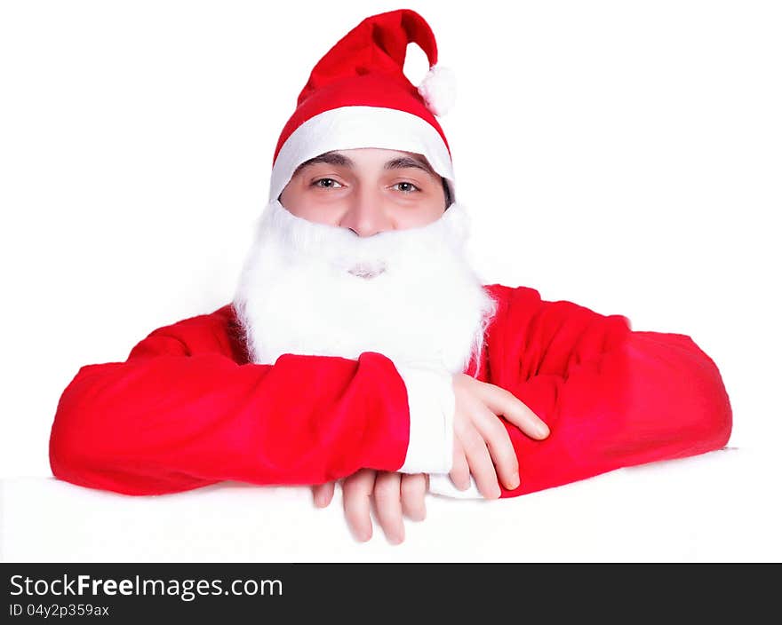 Portrait Of Santa Claus Isolated