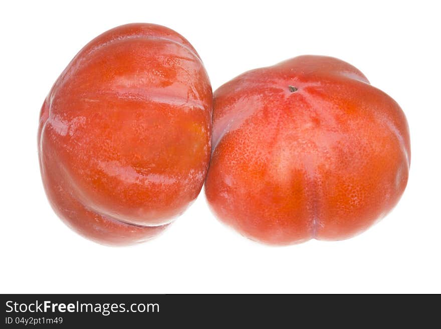 Persimmon Isolated on the White