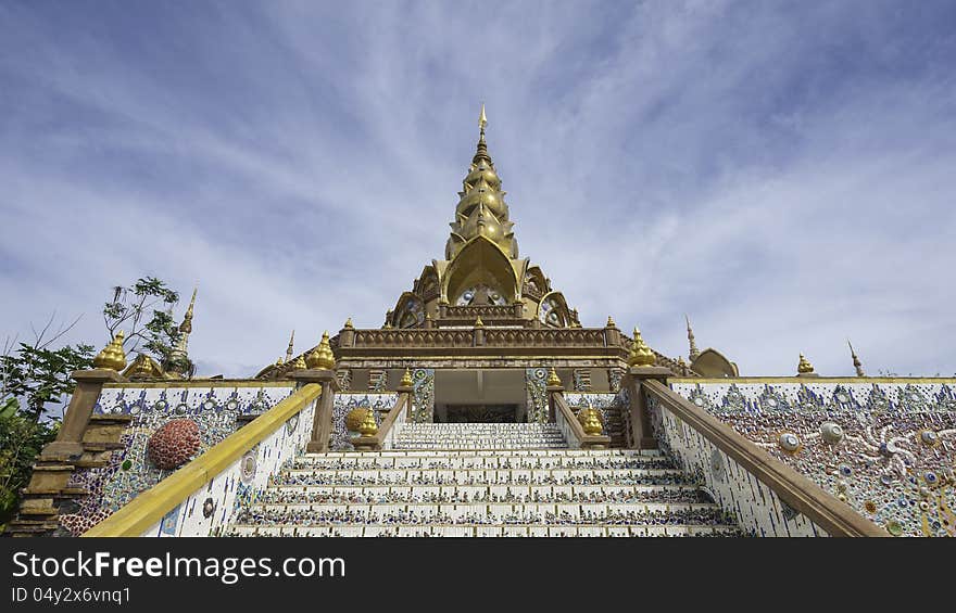 Big golden pagoda in Thailand. Big golden pagoda in Thailand.