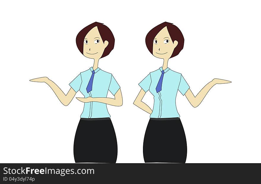 Office Girl Public Relations vector for promote your product