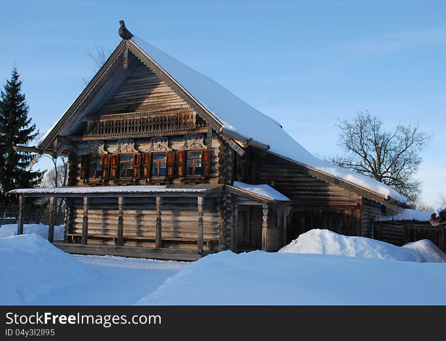 Wooden hut