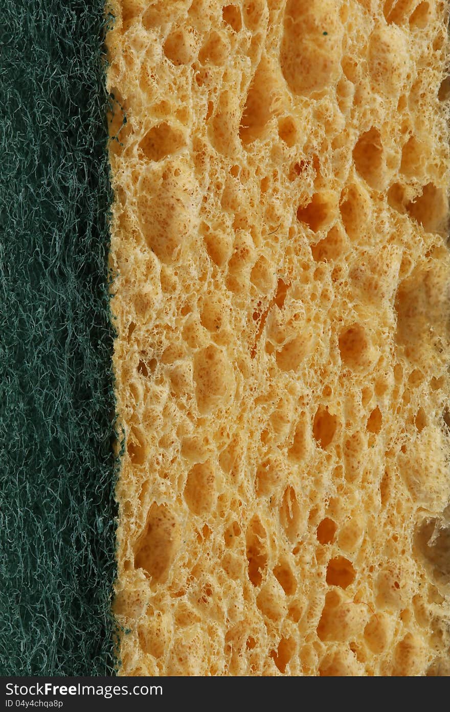 Kitchen sponge background green and yellow