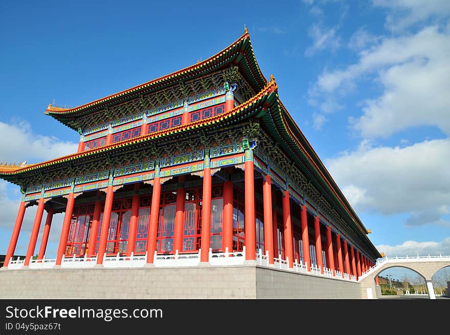 Classical Chinese architecture，which taken in Weihai LiuGong island