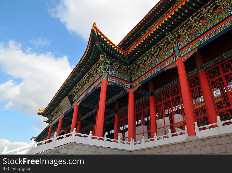 Classical Chinese architecture，which taken in Weihai LiuGong island