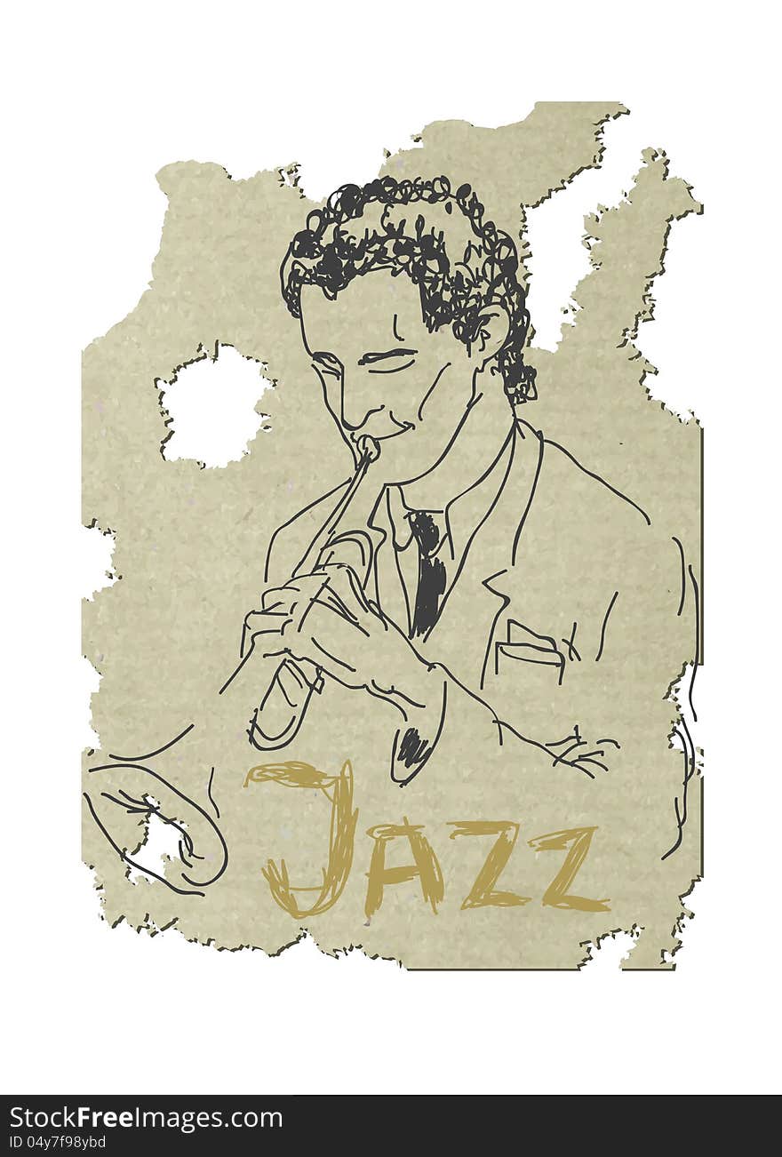 Illustration of a trumpeter