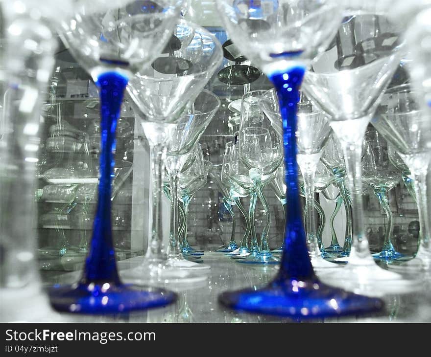 Lot of wine glasses, abstract closeup. Lot of wine glasses, abstract closeup