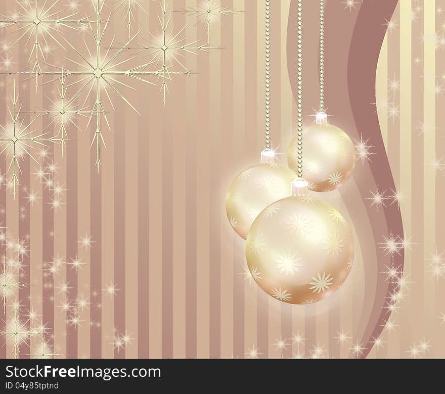 Christmas Background With Balls