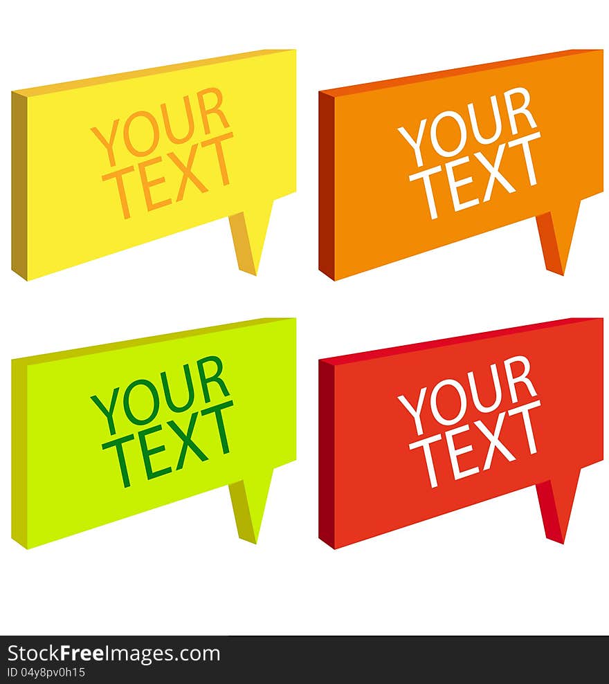 Speech bubbles colorful set