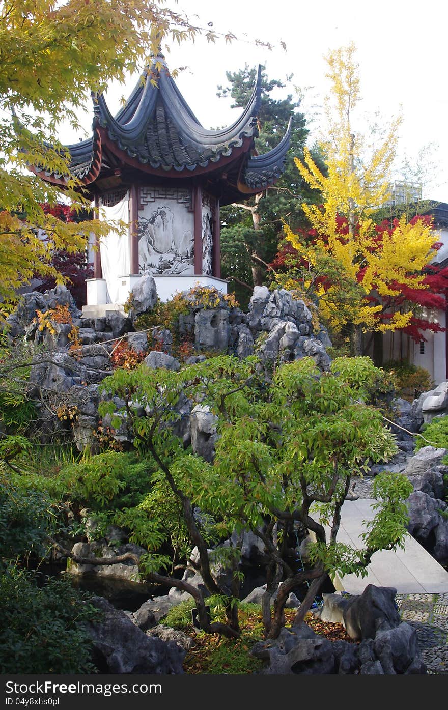 Chinese architecture in China town, Vancouver, Canada. Chinese architecture in China town, Vancouver, Canada