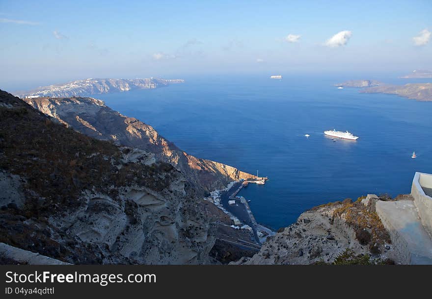 Santorini caldera view