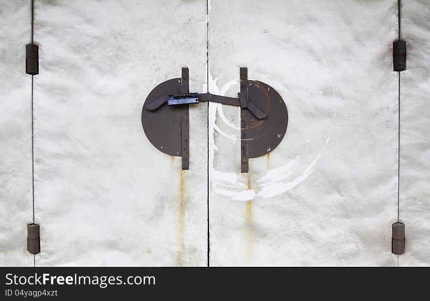 Part of a door of an Japanese old castle, Nijo castle, Kyoto, Japan