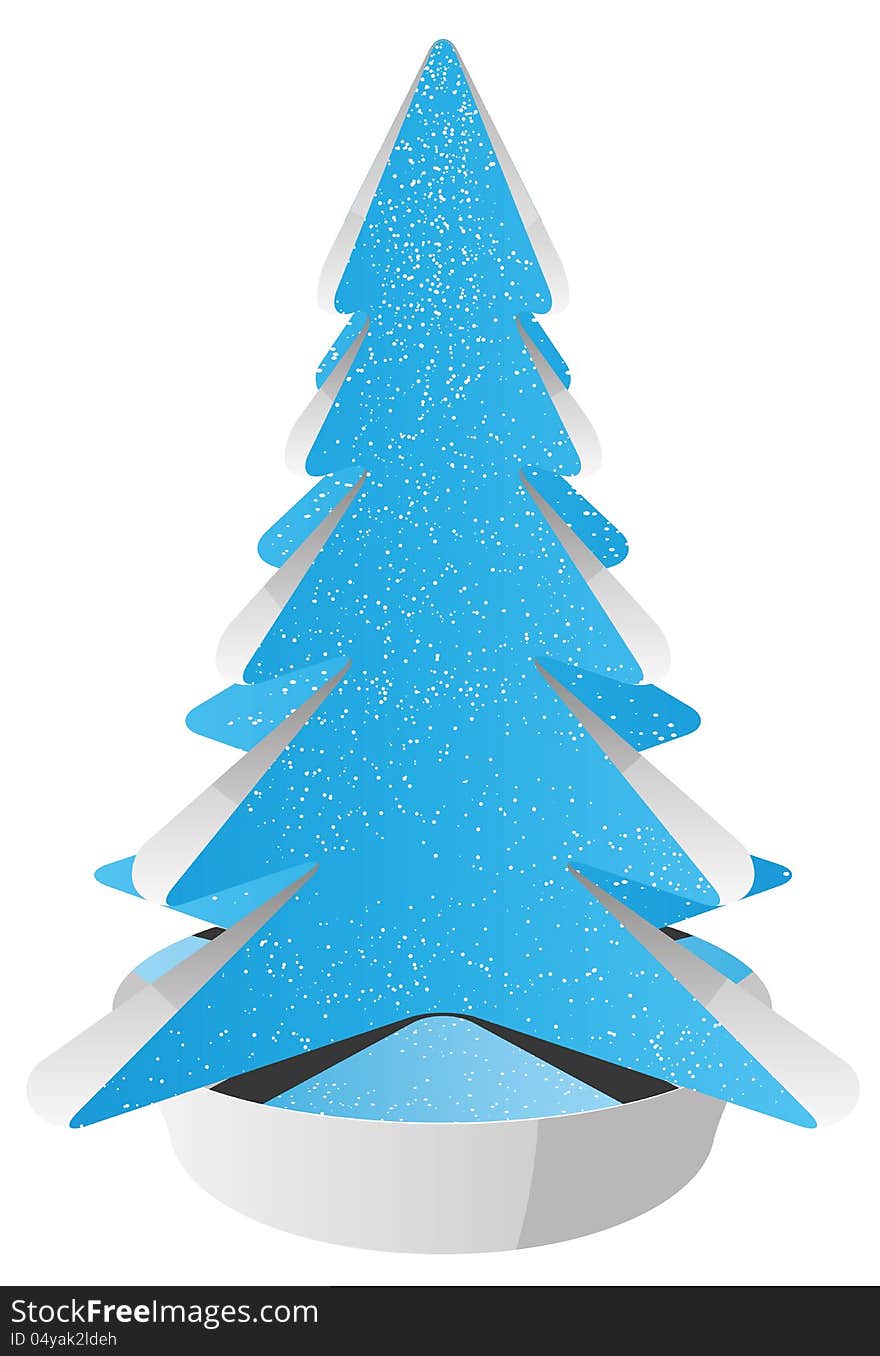 Abstract christmas tree isolated  illustration eps 8