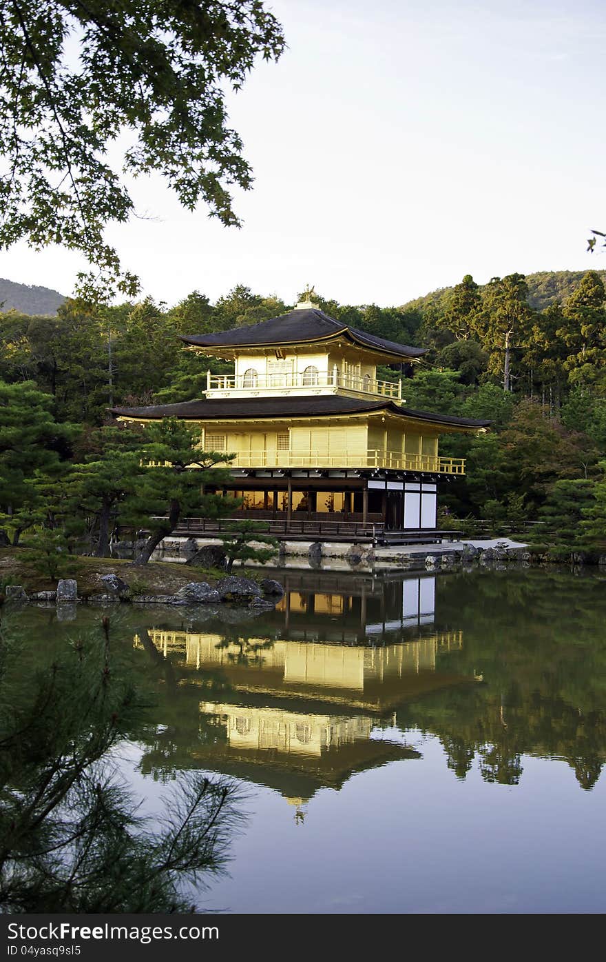 Kinkakuji, Golden Pavilion at Kyoto, Japan.