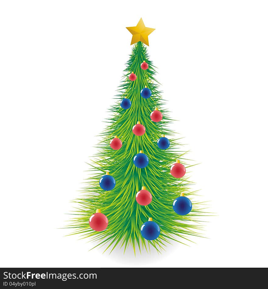 Christmas tree on a white background