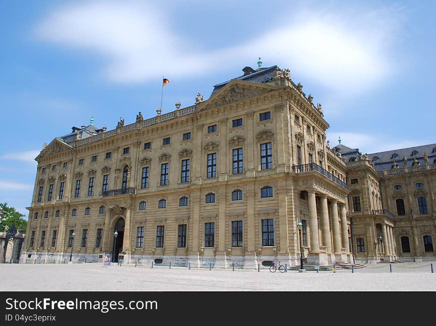 Castle residenz würzburg with palace garden