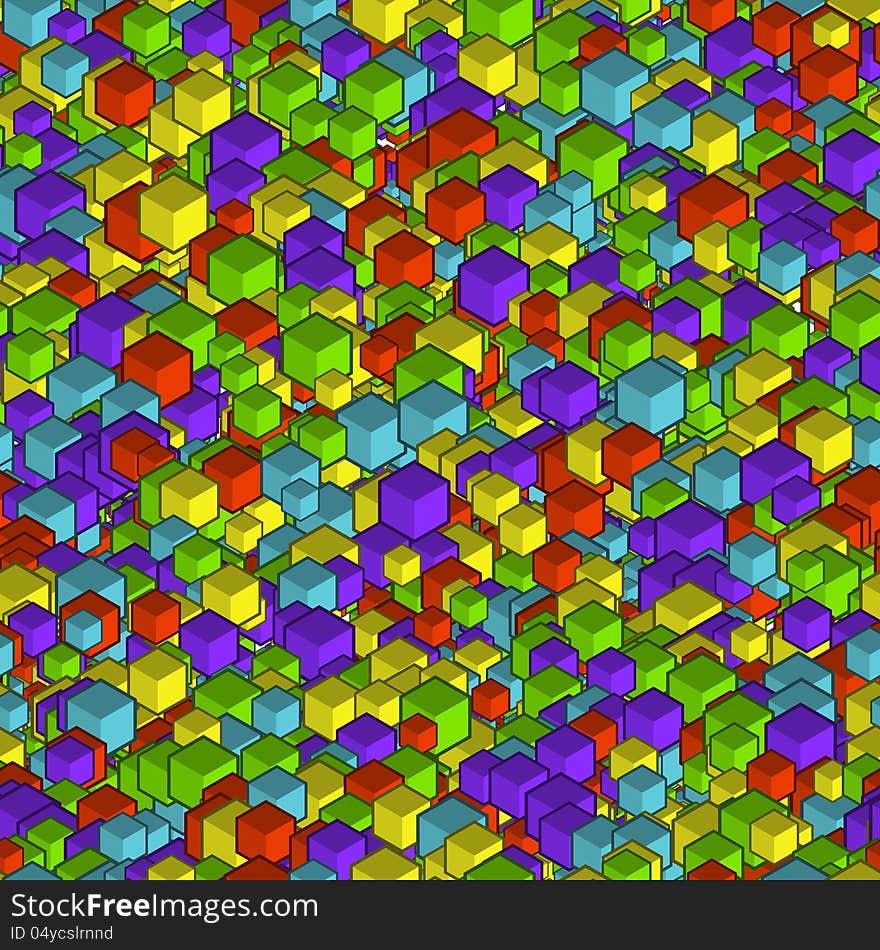 Abstract cubes background