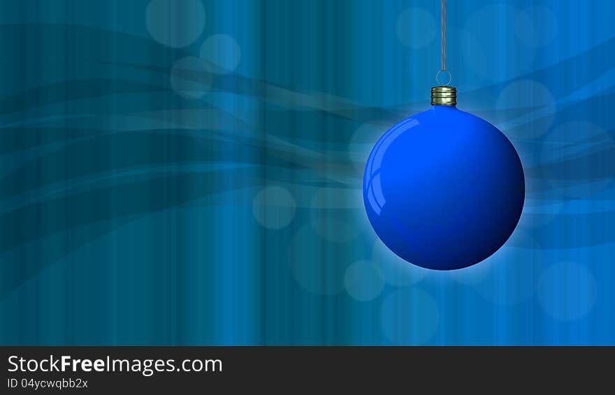 Blue Christmas background and a blue globe