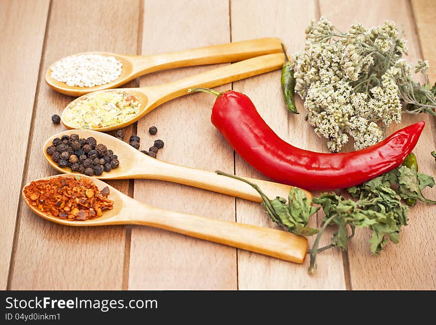 Herbs and fresh vegetables-healthy food