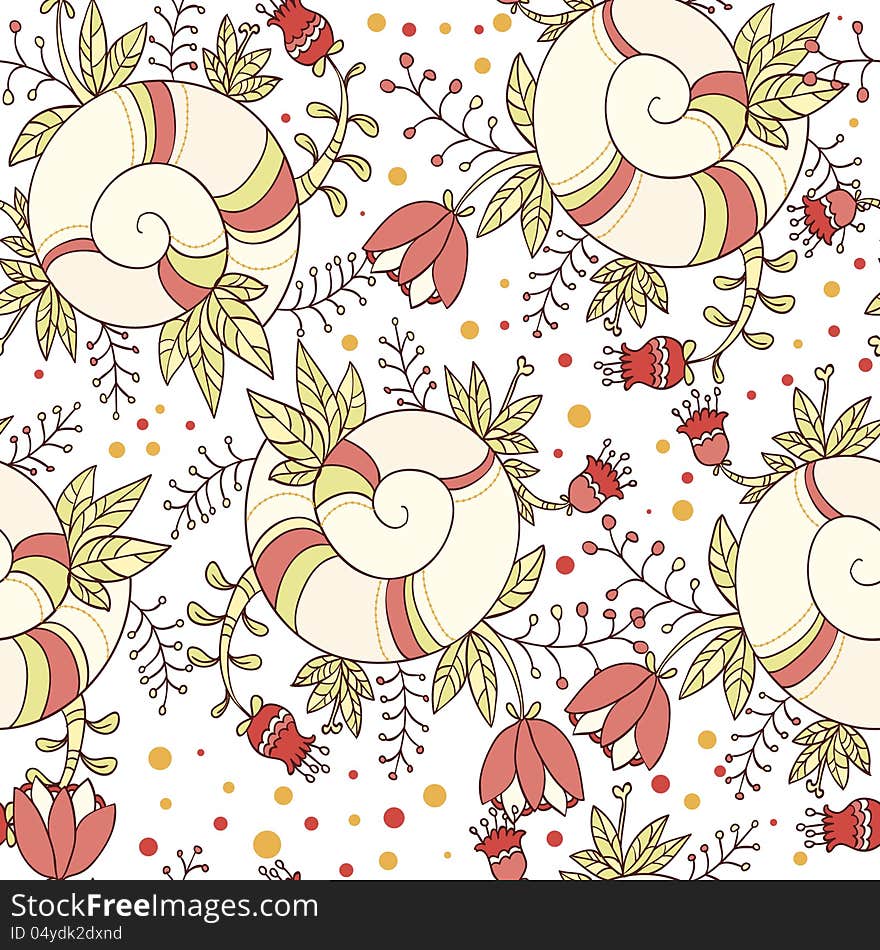 Vector seamless background with flowers. Vector seamless background with flowers