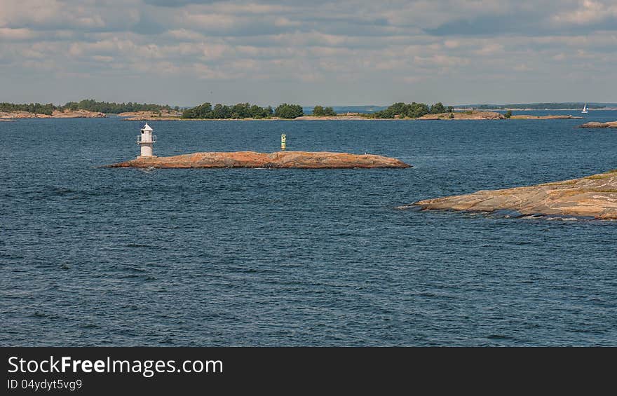 A common view in the finnish archipelago, shot taken on an island in southern Finland. A common view in the finnish archipelago, shot taken on an island in southern Finland.